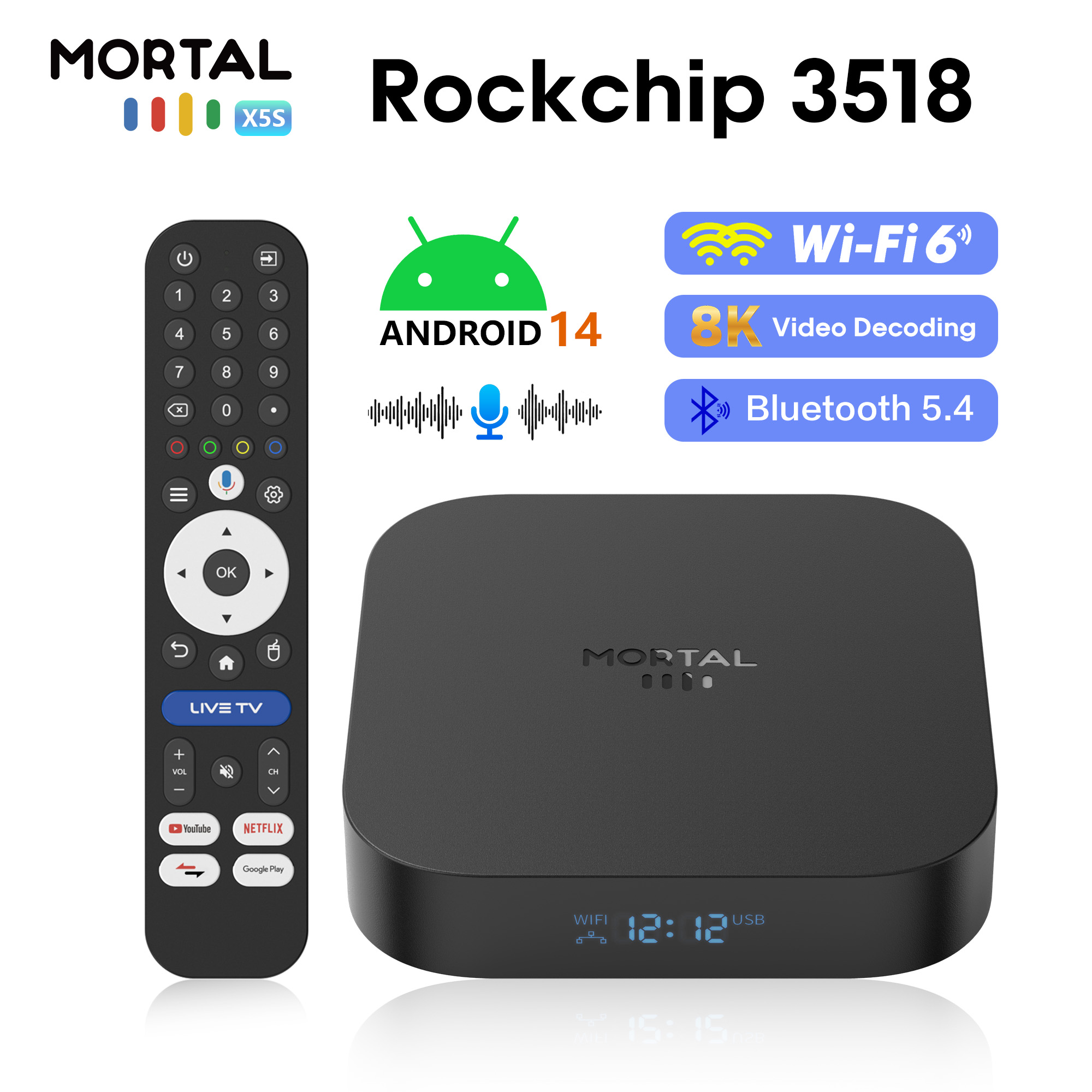 Radxa Rock 5B 16Gb - Global X5S Android14 Smart TV Box
